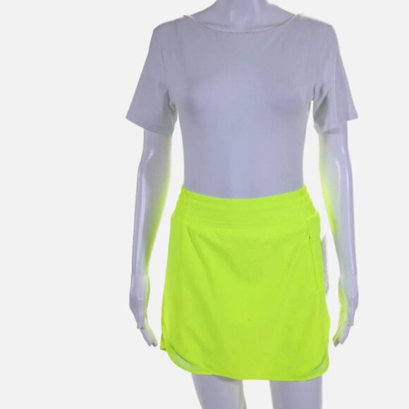Lululemon High-Rise Skirt w/ built-in Shorts Neon Yellow size 4 NWOT - Picture 9 of 15